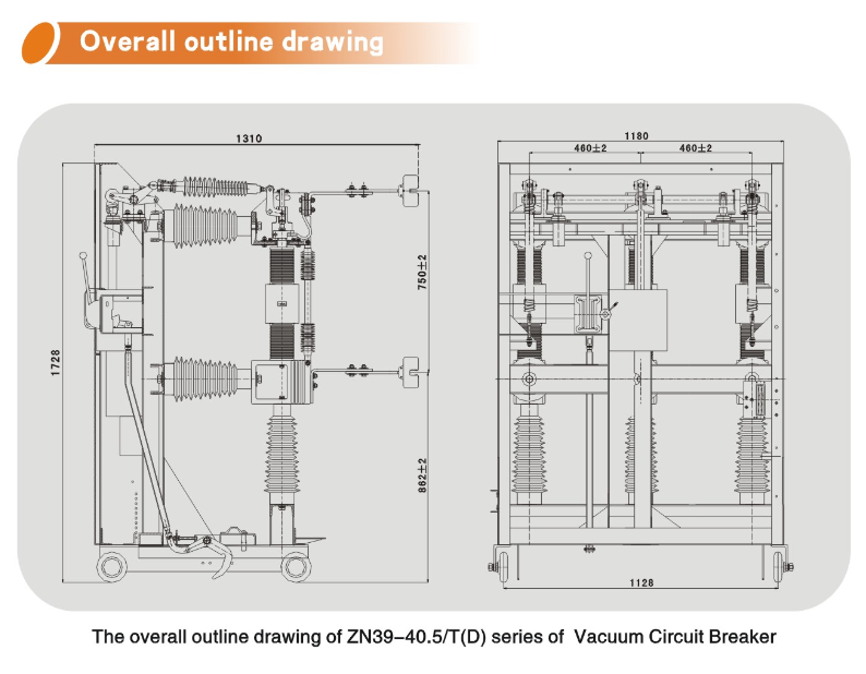 Truck Type Indoor Hv Vacuum Circuit Breaker (ZN39-40.5)