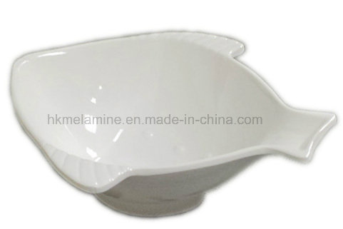 White Melamine Fish Shaped Bowl (BW7053)