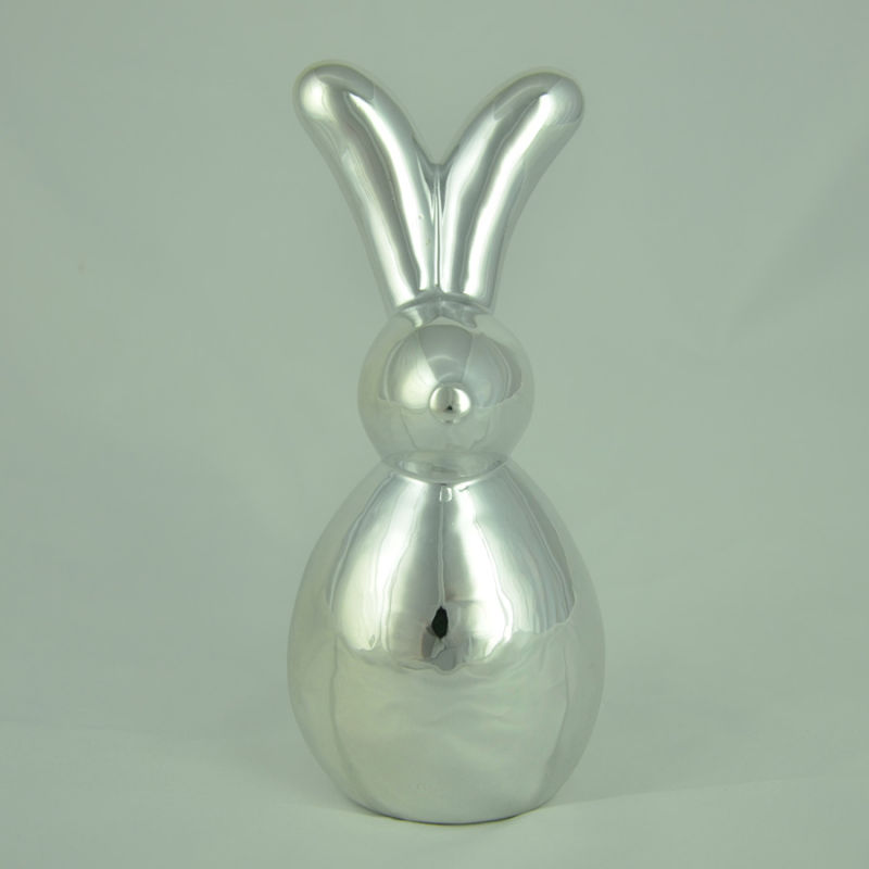 Electroplating Colorful Ceramic Rabbit with Long Ears