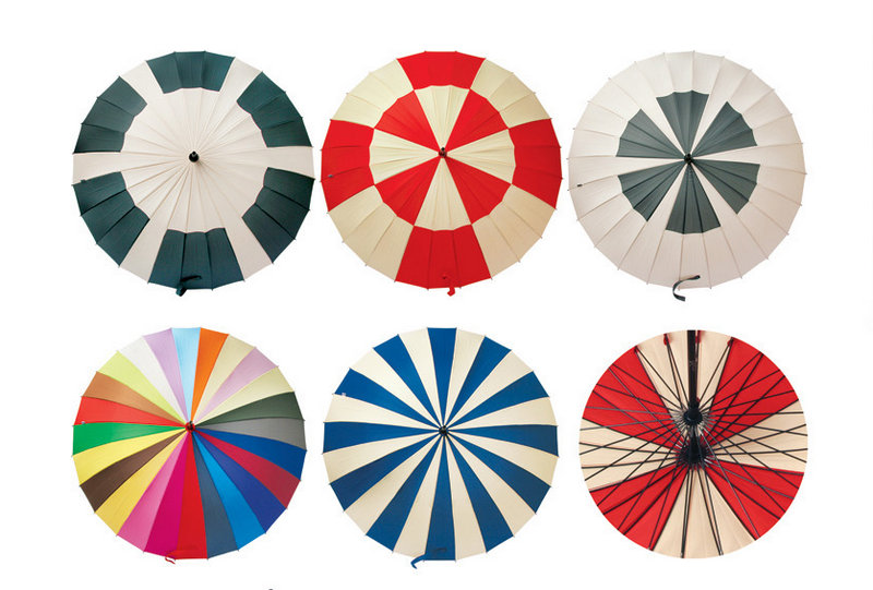 24 Ribs Manual Straight Umbrella with Different Designs (YS-R1082R)