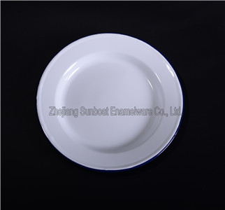 Enamel Dinner Logo Customized Round Plates for Food/Fruit