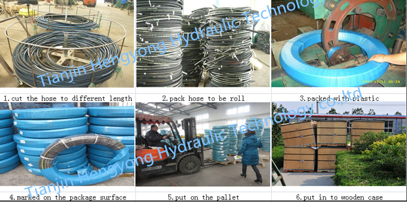 Rubber Spiral Steel Wire Reinforced Hose DIN En 856 4sh Hydraulic Hose