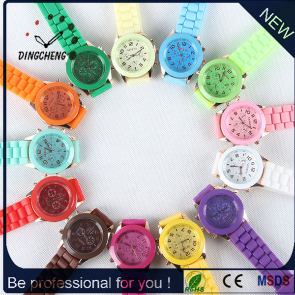 Custom Geneva Sport Silicone Watches for Women (DC-1020)