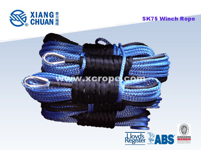 UHMWPE Sk75 Blue Winch Rope