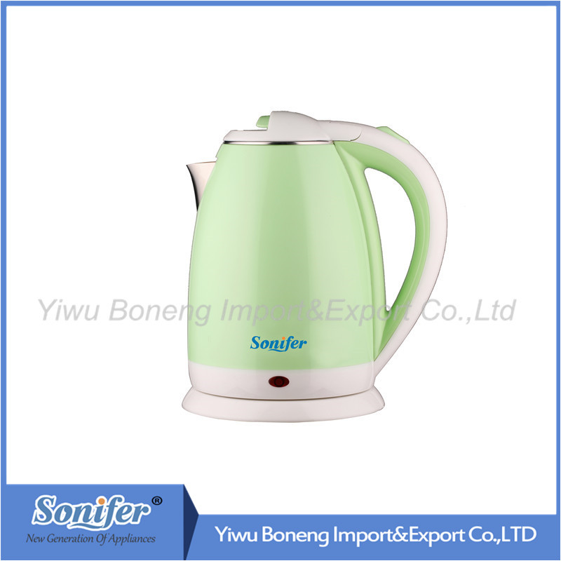 1.8 L Colourful Electric Kettle Hotel Water Kettle Stainless Steel Kettle Sf-2007 (Green)