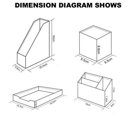 Multi-Function 4in1 Home /Office Stationery Storage Organizer Box