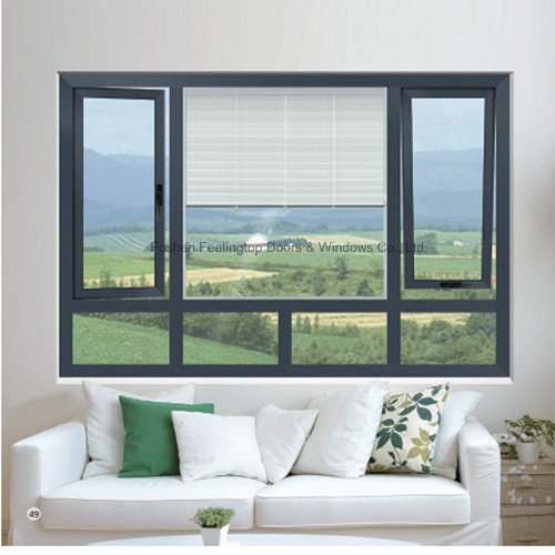 Feelingtop Double Tempered Insulating Glass Aluminium Tilt-Turn Window