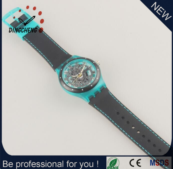 New Style Wristwatch Silicone Bracelet Watch Skeleton Watch (DC-1288)