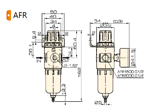 Afr1500/Afr2000 Air Filter Regulator