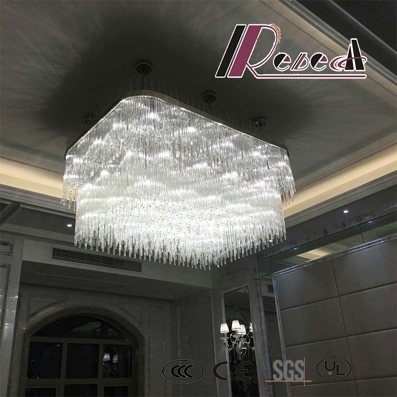 White Hotel Decorative Large Project Crystal Chandelier for Convention Hall