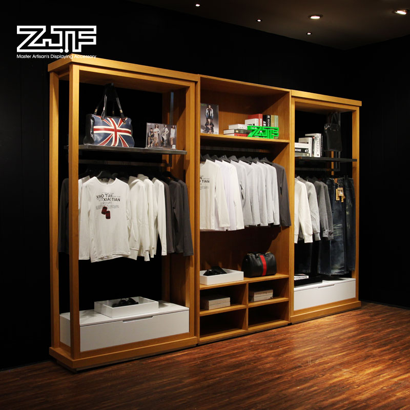 Customized Retail Wood/Metal Display Stand for Clothing Store