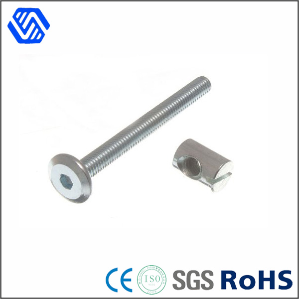 Carbon Steel Bolt White Zinc Plated Bolt Nut Hex Socket Pan Head Bolt and Nut