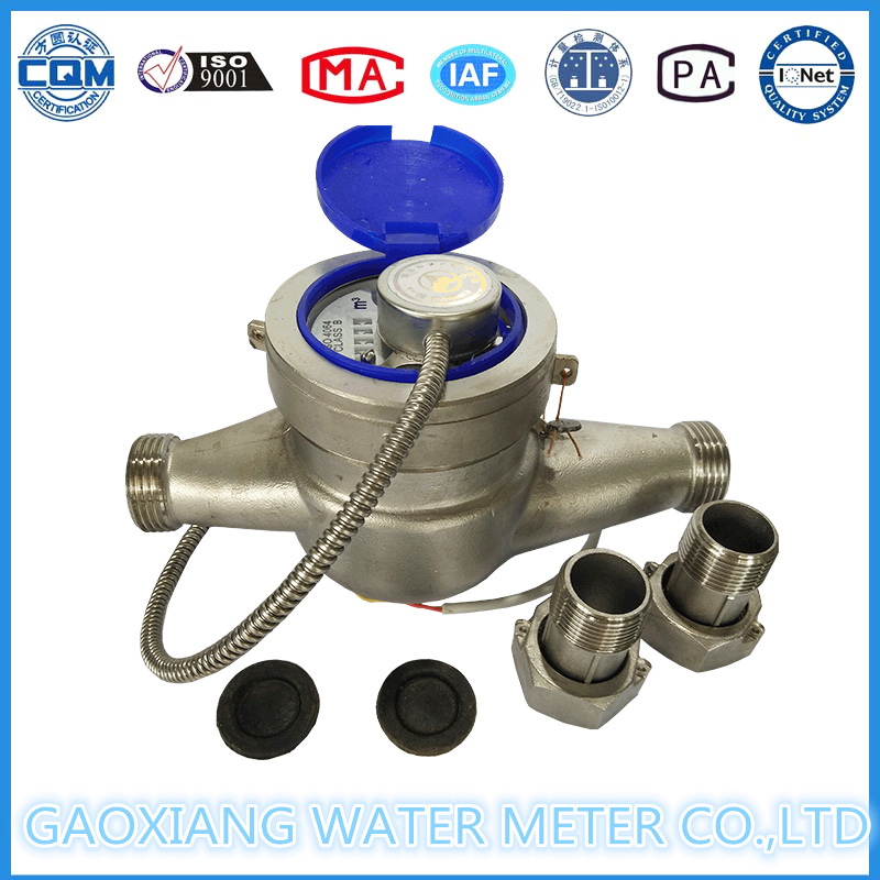 Multi Jet Dry Dial Pulse Water Meter for Stainless Steel