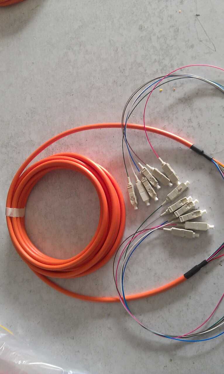 12 Cores LC Fanout Fiber Optic Pigtail- Sm Type