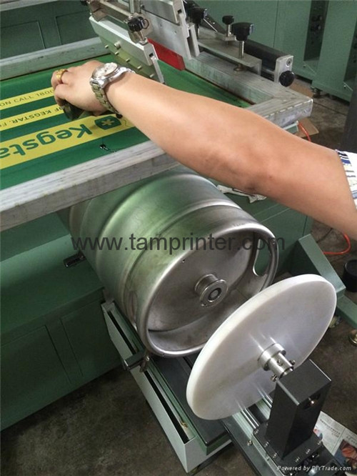 TM-1500e Large Cylinder Keg Screen Printer for Barrel