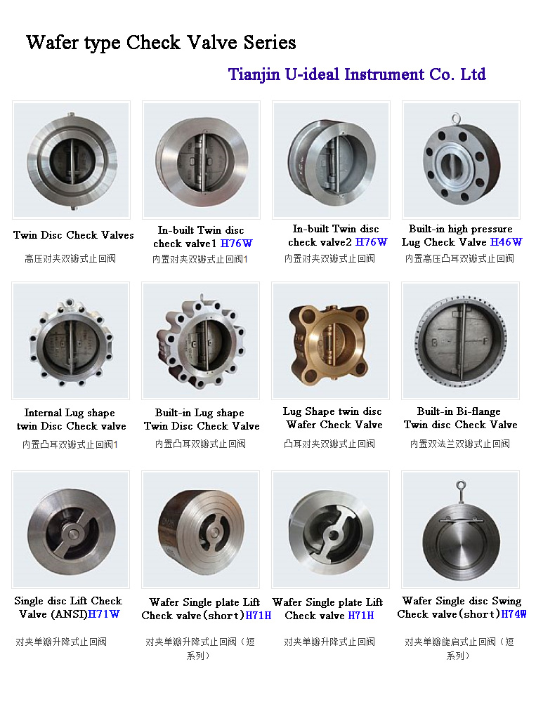 One-Way Valve Twin Disc Check Valves to The Clamp