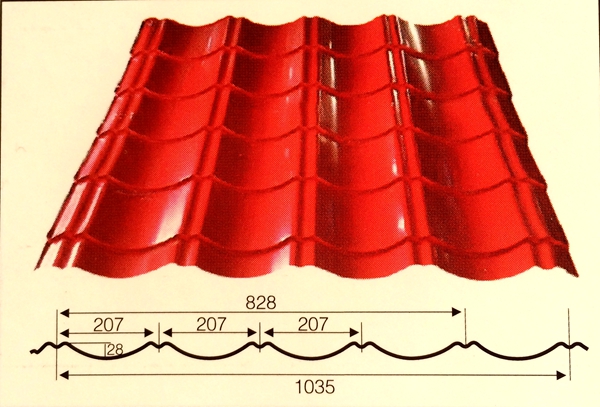 Glazed Tile Roofing Sheet Roll Forming Machine for Metal Corrugated Roof Panel