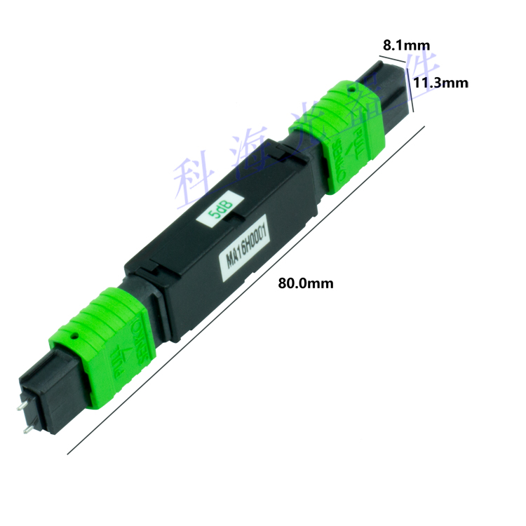 Fiber Optical MPO Female-Male Attenuators for High Density Transmission