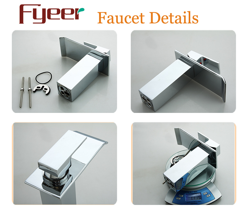 Fyeer Fashion Waterfall Single Handle Bathrooom Basin Faucet Mixer Tap