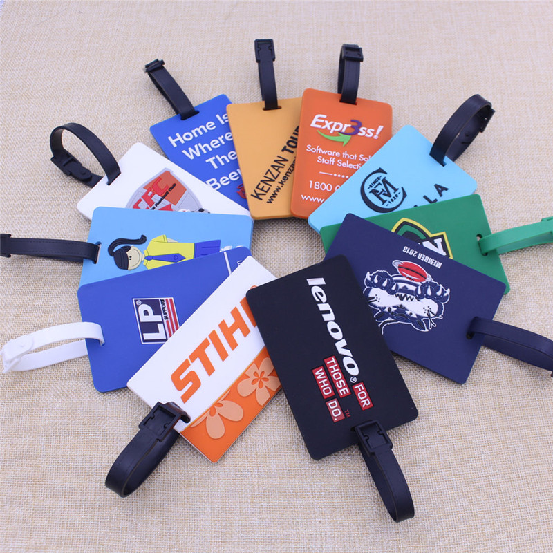 Factory Sale 3D Soft PVC Luggage Tag Dog Tag with Customized Logo