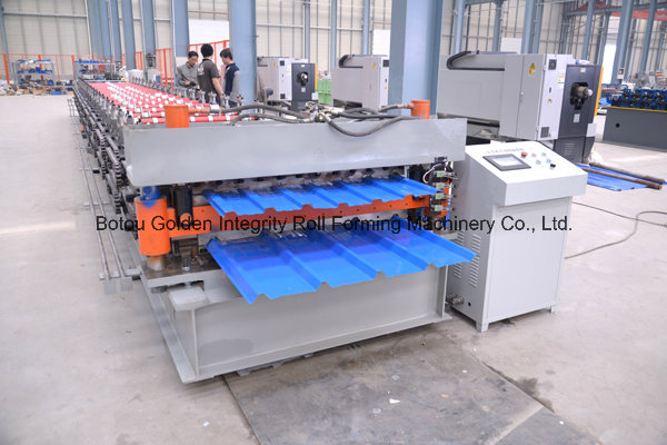 Double-Deck Roll Forming Machine with Hydraulic Cutting Device