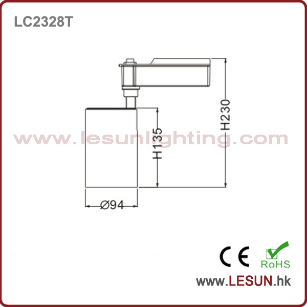 Very Hot 30W White/Black LED COB Track Lights for Jewelry Shop LC2328t