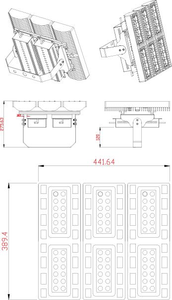 380W Compact LED High Mast Light (BTZ 220/380 55 Y W)