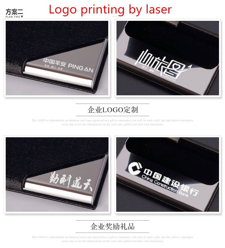 Customized Logo Printing Elegant Business Card Holder for Business Gifts