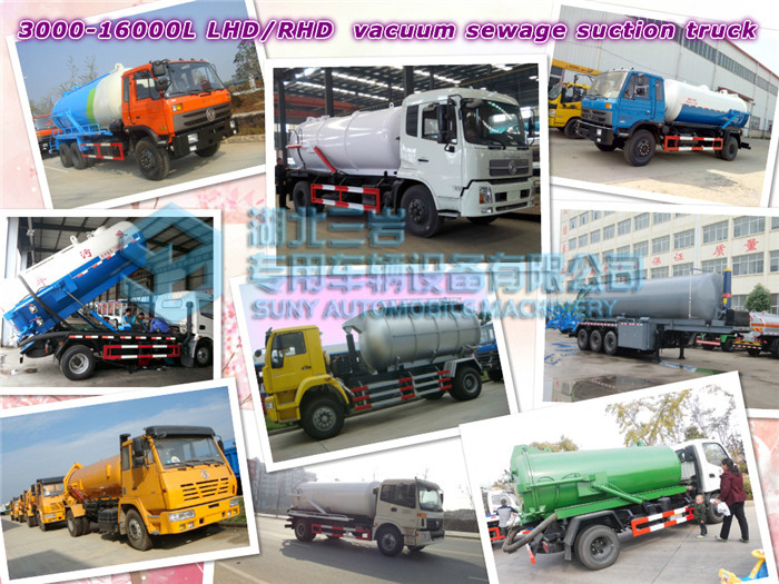 China Shacman Aolong 4X2 10000L Vacuum Sewage Suction Truck with Vacuum Pump for Sucking Waste