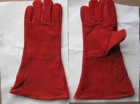 Red Cow Split Leather Welding Work Glove-6520