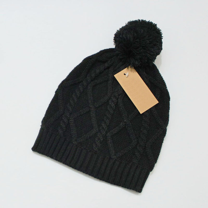 Unisex Knitted Cable Diamond Print Winter Warm Hat Beanie (HW148)