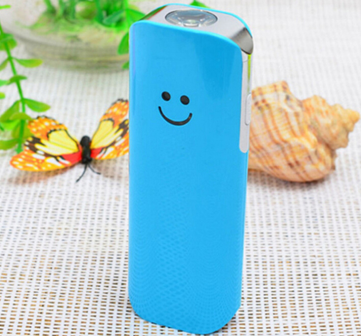 Smile Face Power Bank Portable for All Smart Phone with LED Torch