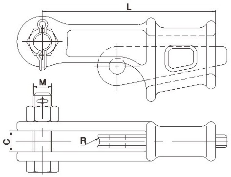 Nx Type Wedge Type Guy Wire Clamp