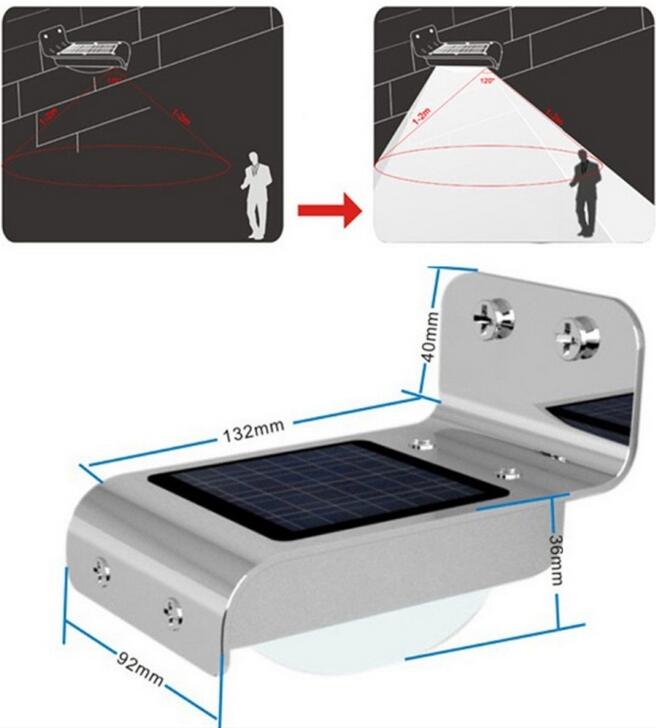 Solar Garden Sensor LED Lamp