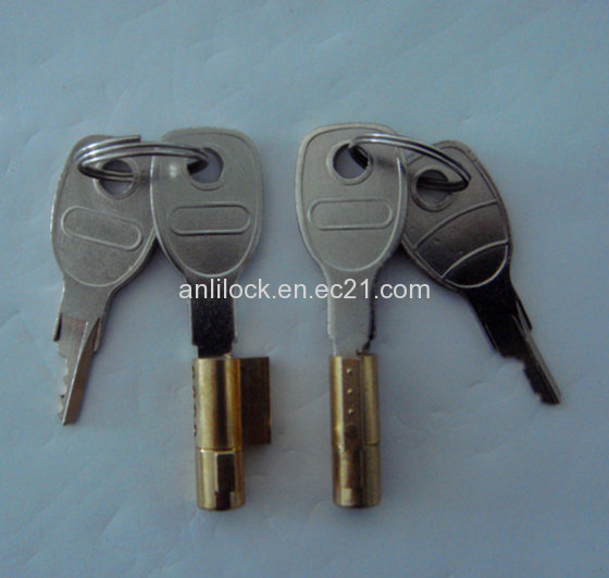 Brass Cylinder Lock, Trailer Lock, Small Collectors Lock Al-1104