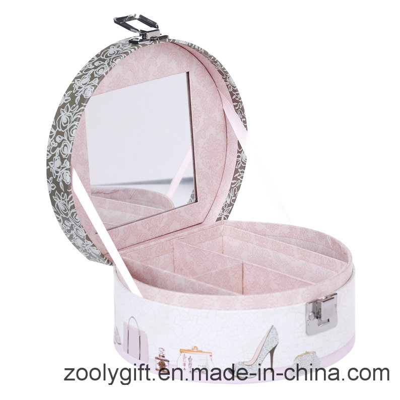 Printed Cosmetic Gift Box / Promotional Paper Music Box with Mirror and Lock