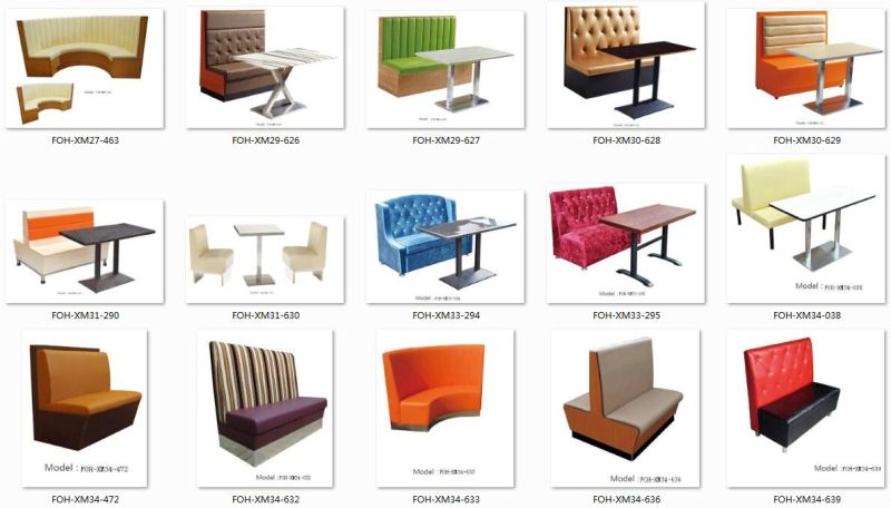 Modern Fast Food Restaurant Furniture Dining Tables and Chairs (FOH-XM03-22)