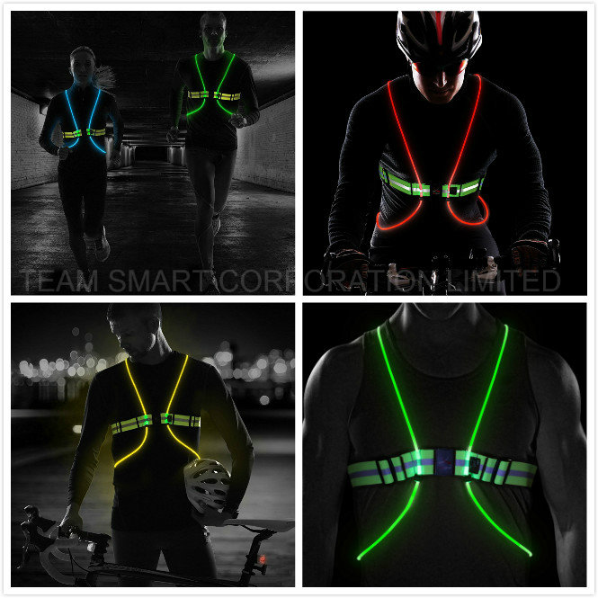 High Visibility Fluorescent Running LED Vest Reflective Vest