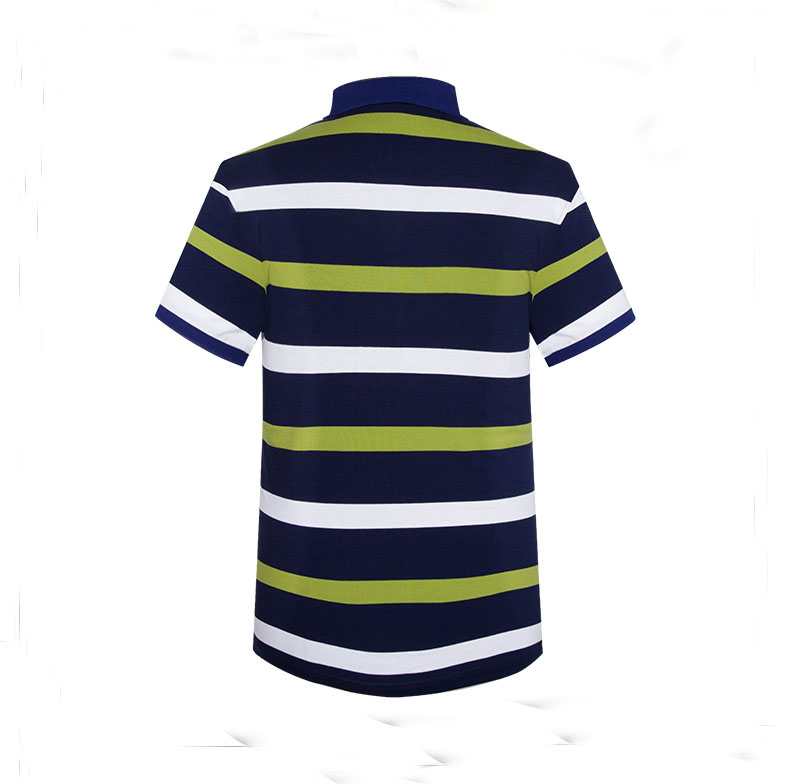 Summer 2016 Stripes 3D Embroidery Rib Collar Side Vent Custom Polo T Shirt Men