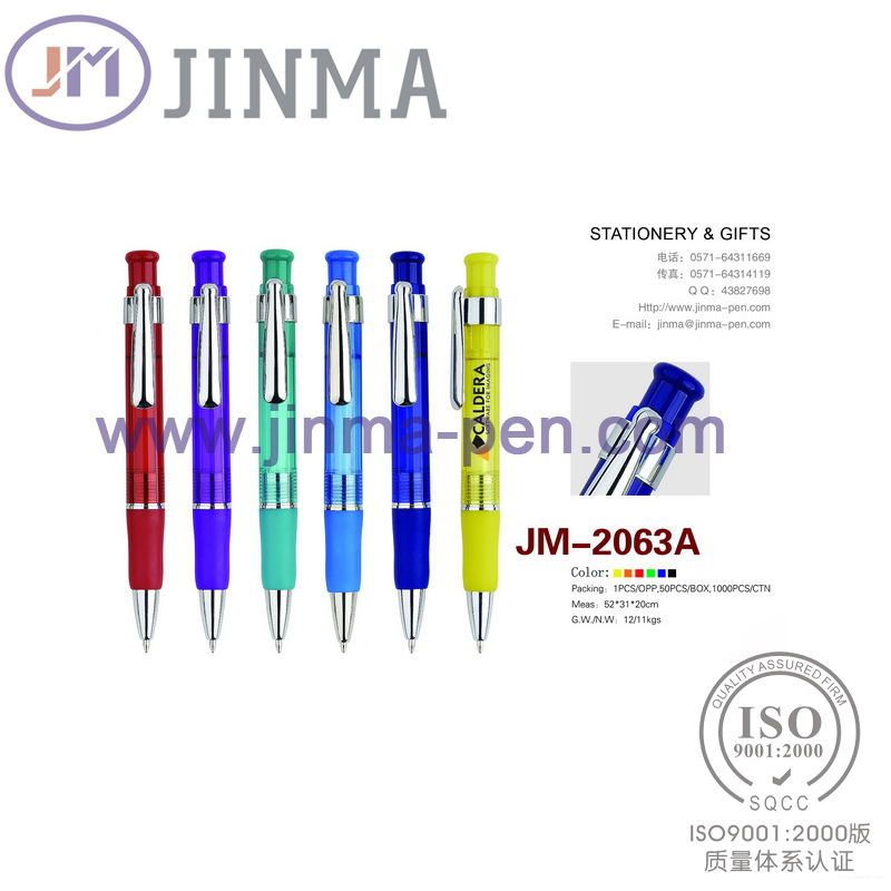 The Hot Promotion Gift Plastic Ball Pen Jm-2063A