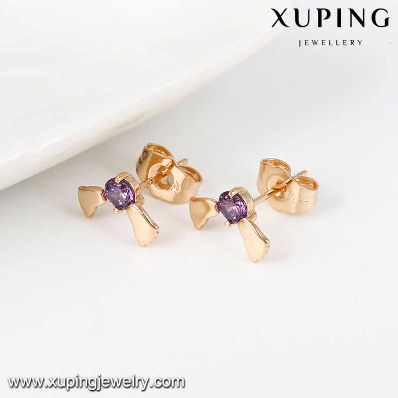 25472 Fashion Elegant Single Stone Cute Foot Jewelry Girl Earring