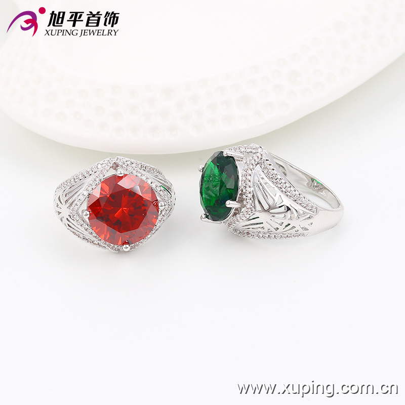 Xuping Latest Cool Design with CZ Big Stone Custom Aqeeq Jewelry Rings -13664