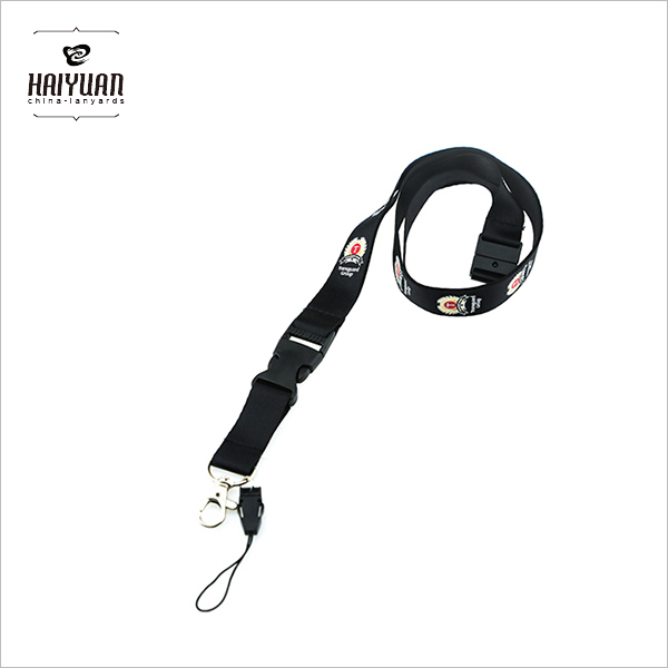 2D Silk Screen Printing Lanyard with Plastic Buckle