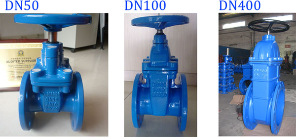 DIN3352 F4 Standard Soft Seal Non-Rising Stem Gate Valve