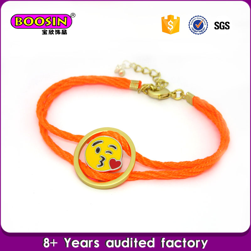 2016 Promotional Fashion Jewellery Bead Bracelet with Emoji Faces