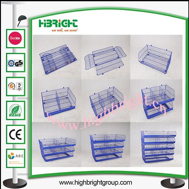 Supermarket Collapsible Stacking Basket Stand