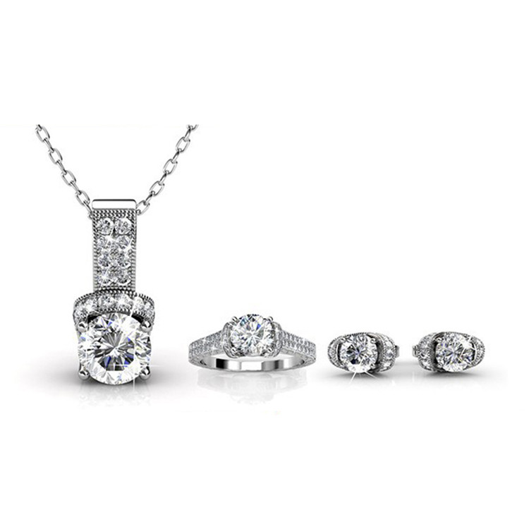 Destiny Jewellery Crystal From Swarovski Eve Set Pendant Ring and Earrings