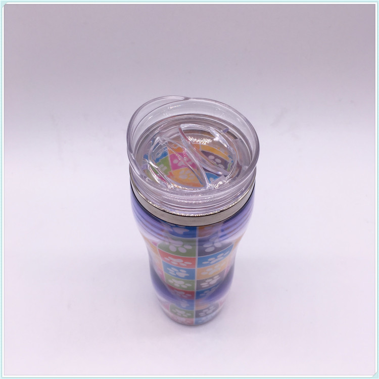 Double Wall Plastic Travel Mug with Paper Insert (SH-PM13)