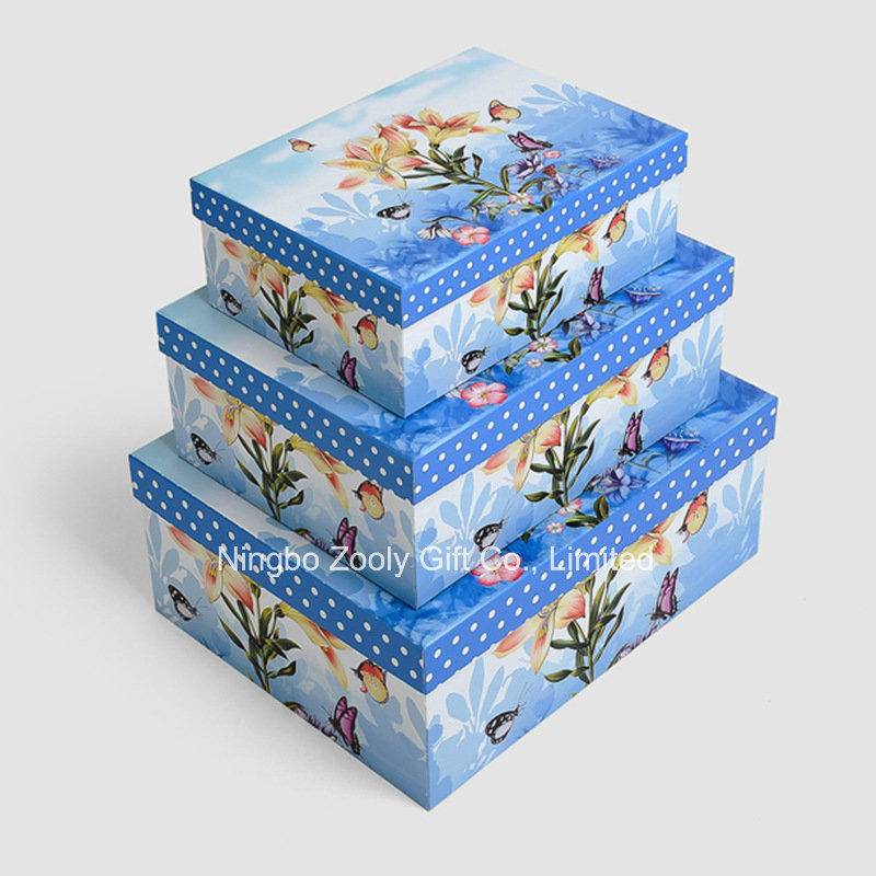 Customized Printing Paper Storage Gift Box / Nesting Paper Packing Boxes