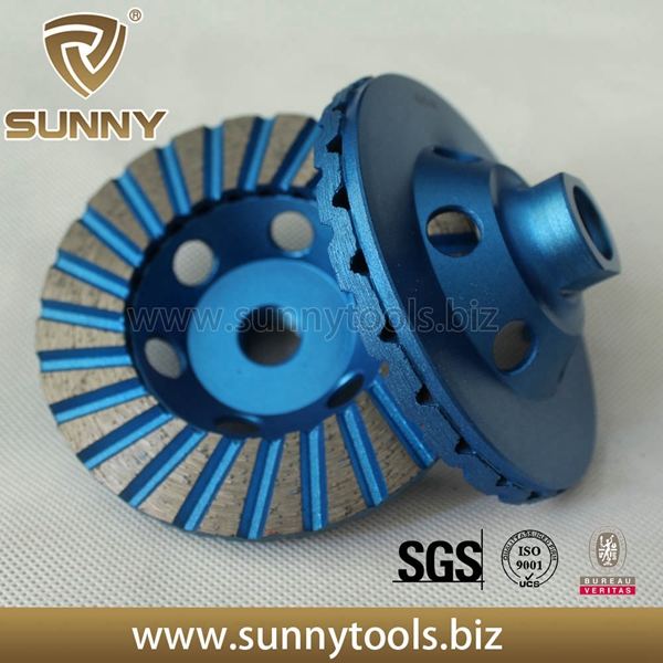 Turbo Diamond Cup Wheel, Diamond Cutting Wheel for Stone Concrete Grinding (S-DCW-1011)